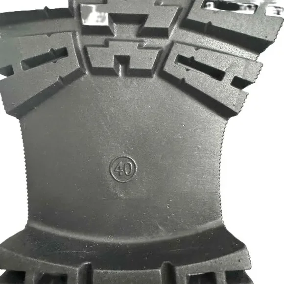 Lug Sole Loafers Black Gold Chain Embellished Chunky Sole Polished NWOT Size 40 - Picture 8 of 10